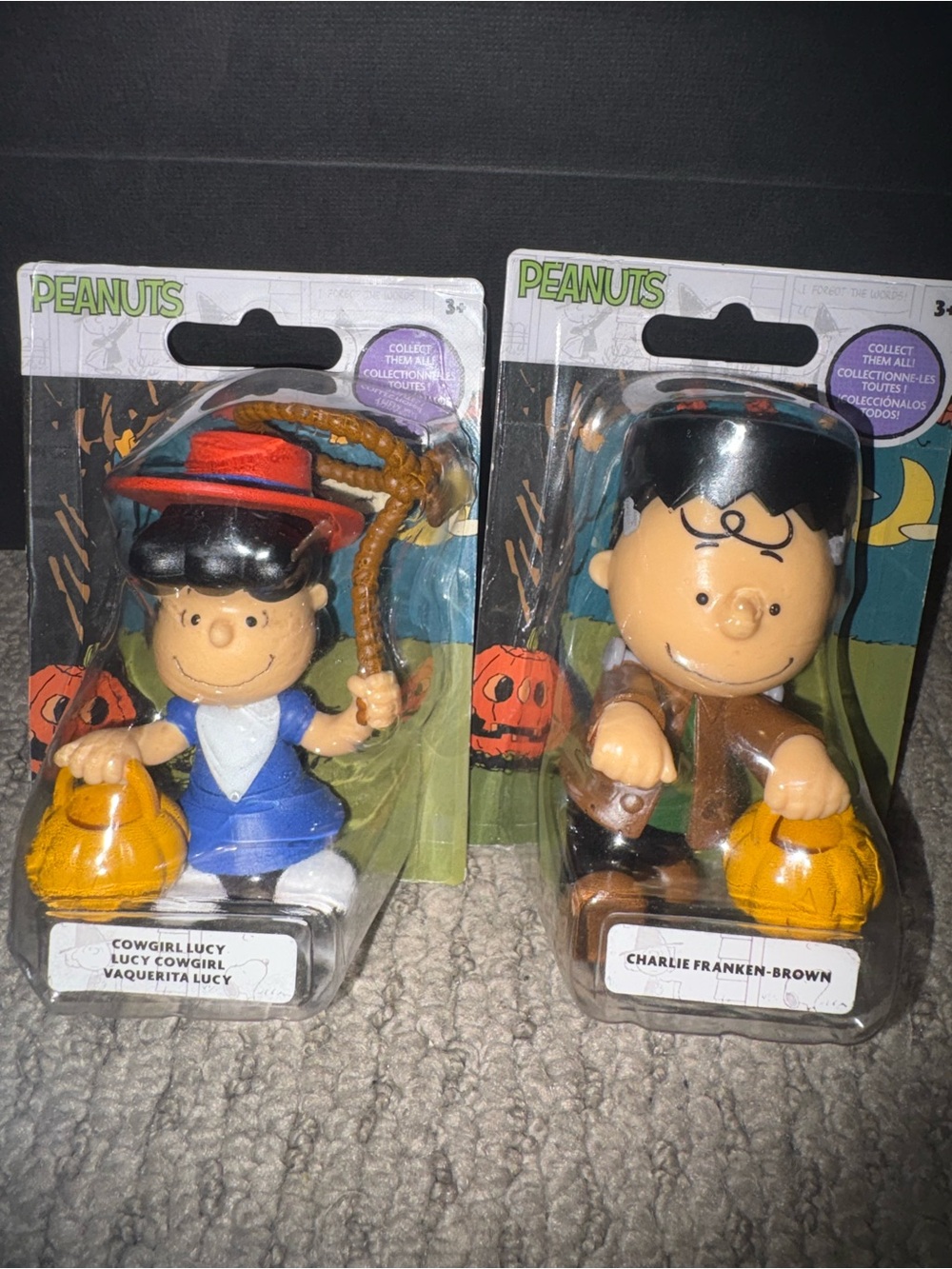 Peanuts Cowgirl Lucy & Charlie Franken-Brown Kids Toy Figures - Blue & Brown